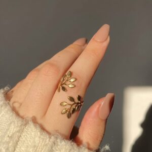 GOLD LEAF OPEN WRAP RING 20% off